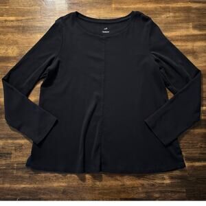 J. Jill Women's Large Petite Top Long Sleeve 100% Pima Cotton Crewneck Tee